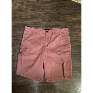 Black Brown 1826 Men's Khaki Flat Front 100% Cotton Shorts 10" Inseam Size 33